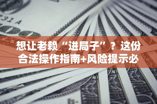 武汉想让老赖“进局子”？这份合法操作指南+风险提示必须看！